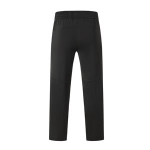 Pantalons de sport noirs élastiques pour hommes, en tissu léger à séchage rapide, avec poches zippées sécurisées et détails de ventilation latérale, vente en gros directe d'usine - Product Image 2
