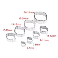 Prix usine métrique galvanisé en acier sertissage Double oreille collier de serrage couple pour la fixation de tuyau de gaz