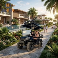 Voiturette de plage 4 places, chariot de golf électrique certifié COC, nouvelle, longue portée, homologuée pour la route, alimentation au lithium 72V