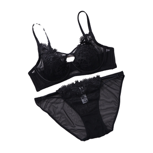 New Fashion Sexy Underwear Rabbits Ears Embroidered Lace Lingerie Push up <b>Bra</b> Set for Women - Product Image 6