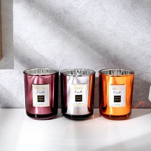 סיטונאי נר צנצנות בתפזורת זהב כספית גדול זכוכית נר צנצנות עם דקורטיבי מכסים - Product Image 6