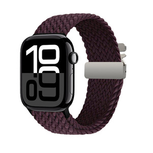 Bracelet en nylon tressé GuHe avec boucle élastique pour Apple Watch, compatible avec les tailles 44, 46, 49 et 45 mm, avec boucle parachute. - Product Image 3