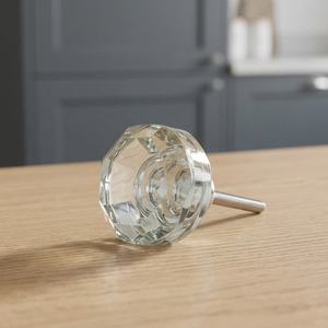 Pomo de Cristal Transparente Moderno y Ecológico para Gabinetes, Tirador de Cajón Facetado con Aspecto de Cristal, Manija para Puerta Interior de Cocina y Baño - Product Image 2