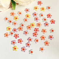Produit de beauté, 30 pièces/sac, fleurs en résine transparentes, breloques 3D pour ongles, accessoires de luxe pour nail art, motifs lys, pêche, cerise