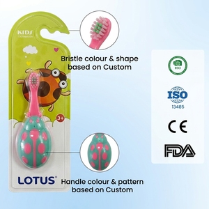 <span class=keywords><strong>Brosse</strong></span> à dents à poils doux en forme de coccinelle pour enfants, <span class=keywords><strong>brosse</strong></span> à dents d'apprentissage sans BPA, manche large ergonomique, <span class=keywords><strong>brosse</strong></span> à dents manuelle pour tout-petits - Product Image 2