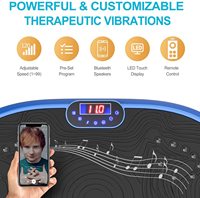 Plateforme vibrante d'exercice pour usage domestique, massage amincissant avec haut-parleur musical, écran LED et télécommande
