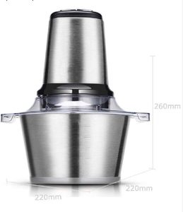 New Electric Stainless Steel <b>Meat</b> <b>Grinder</b> & Food Processor 2L-3L Capacity 500W Power Portable Household Kitchen Appliance - Product Image 3