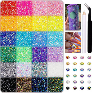 Strass en vrac pour projets d'artisanat Pierres de cristal plates pour la décoration - Product Image 1