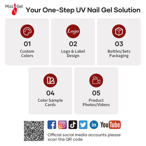MissGel وصل حديثًا طلاء جيل ديسكو عاكس خالي من Hema من 24 لونًا طلاء أظافر جل OEM/ODM TPO مجاني بالأشعة فوق البنفسجية جيل ماسي أحمر لامع طلاء أظافر جل - Product Image 6