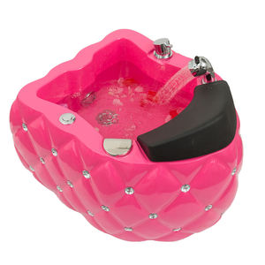 Nouveau design rose en fibre de verre SPA pédicure évier pédicure chaise pédicure bol <span class=keywords><strong>pompe</strong></span> à jet pour spa lavage des pieds en rose - Product Image 4