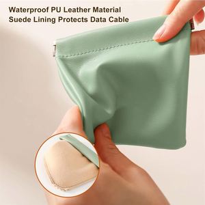 Personalized Snap Closure Leather Pouch, Pouchic Snap Closure Pouches <b>Box</b> - Product Image 4