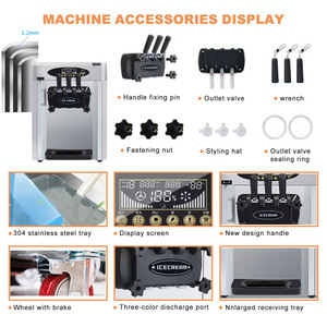 Nhà Máy MK-25CTB giá 25L tự động mềm phục vụ Gelato Máy làm kem với ba hương vị kem giỏ hàng - Product Image 4