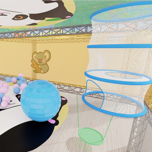 Percorso Avventura Indoor Professionale con Struttura in Acciaio, Rete da Arrampicata ad Alta Densità, Labirinto Multilivello con Certificazione CE per Bambini - Product Image 5