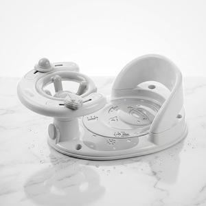 Baby Bath Chair <b>Frame</b> Gray Temperature Sensing 0-12 Months Multifunctional Toilet Seat PPTPE Material - Product Image 1