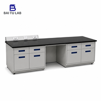 Banc de travail métallique adaptable Baitu Lab Furniture avec couvercle supérieur pour laboratoire de chimie