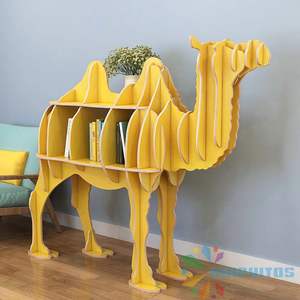 Chiquitos di lusso moderno cammello a forma di soggiorno <span class=keywords><strong>libreria</strong></span> <span class=keywords><strong>libreria</strong></span> per bambini di lusso biblioteca decorare la decorazione della finestra del negozio - Product Image 4