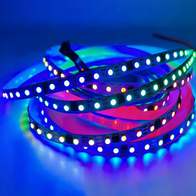 Smart RGBIC LED Strip Lights 5m PVC 30/60 LEDs/m CE Certified Controlled Landscape Use Multicolor DIY WiFi APP Dimmable Lighting