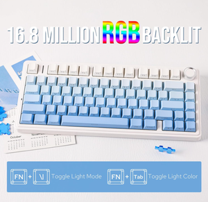 Clavier mécanique sans fil <span class=keywords><strong>EPOMAKER</strong></span> Aula F75 75% avec commutation à chaud, fixation Gasket, RGB et bouton rotatif pour Gaming/Bureau PC Mac - Product Image 5