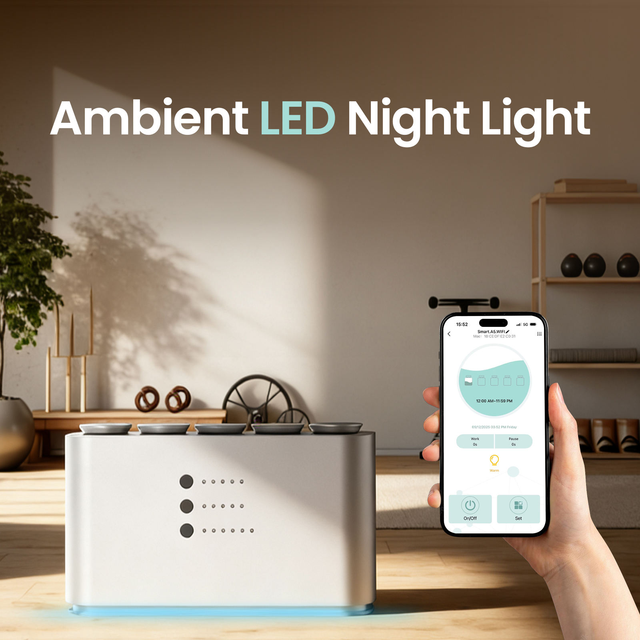 5*20ml Smart Aroma Diffuser Aluminum Home Scent Diffuser Aroma for Household Automatic air Diffusr