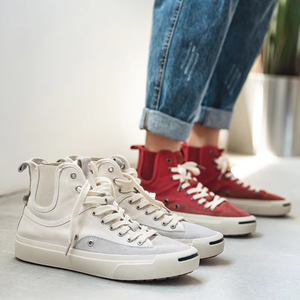 Zapatillas de Lona Blancas de Moda de Alta Calidad para Hombre, Diseño Personalizado, Transpirables, Casuales, para Caminar, Verano 2025 - Product Image 1