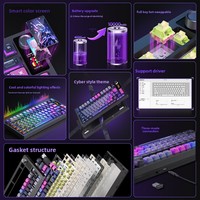 Clavier mécanique sans fil Langtu LT75 avec rétroéclairage RGB, connectivité triple mode, ergonomique, pour le bureau et les esports