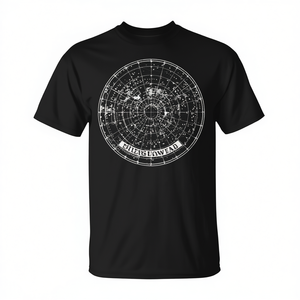 T-shirt avec diagramme vintage de la carte des étoiles, plan du ciel nocturne, plan du espace - Product Image 2