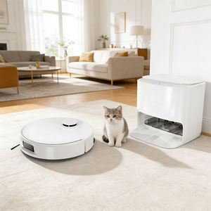 Aspiradora Robótica Inteligente OEM GEERLEPOL V9 con Navegación LDS SLAM, Función de Barrido y Fregado, Limpieza Automática de Alfombras, Pisos y Pelo de Mascotas - Product Image 1