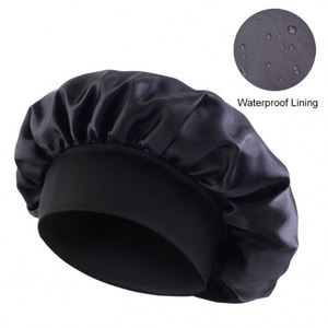 Gorro de Ducha Impermeable de Doble Capa con Borde Ancho de Satén y Seda para el Cabello, para Niñas, Spa, Hogar, Salón de Belleza, Regalo Promocional - Product Image 4