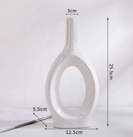 Vase de table en porcelaine contemporaine, écologique, forme unique, ensemble de 2 vases à fleurs pour la décoration de la maison, mariage