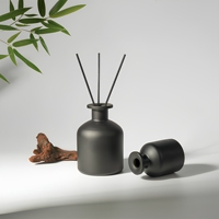 Bouteille en verre cylindrique vide de 50 ml, 100 ml, 250 ml, ambrée, noire, transparente, givrée, pour diffuseur de parfum à bâtonnets d'aromathérapie
