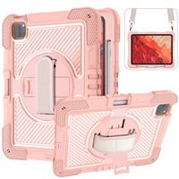 Étui de protection antichoc en silicone pour tablette iPad Pro 11 (2024) avec protection des coins et support multi-environnements