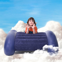 Fauteuil sensoriel gonflable à surface floquée pour enfants, canapé gonflable portable pour la maison et l'extérieur