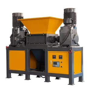 Double Shaft Scrap Engine Metal Crusher Used Car Shell Shredding Machine Waste Tire Shredder For Sale