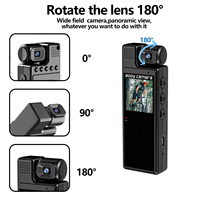 Mini cámara corporal L9WIFI WiFi 1080P, grabadora de video portátil HD con pantalla lateral, cámara de acción inalámbrica con control por aplicación para reuniones al aire libre.