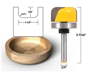 1 adet 8mm Shank kase ve tepsi şablon yönlendirici Bit endüstriyel sınıf İki flüt karbür ahşap Mill kesiciler