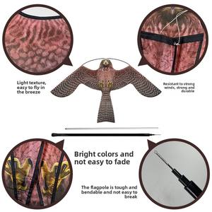 Offre Spéciale : Cerf-volant <span class=keywords><strong>effaroucheur</strong></span> d'oiseaux (faux faucon) anti-pigeon et anti-épervier, dissuasif pour les passers à vol d'oiseau, idéal pour jardin et extérieur - Product Image 5
