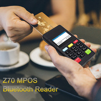 Lector de Tarjetas Z70 3 en 1, Mini Terminal POS Móvil con Bluetooth, Lector de Tarjetas Inteligentes con Chip MSR y NFC para Seguridad Social