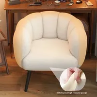 Fauteuil de maquillage en PU simple, chaise d'ordinateur pour chambre à coucher, tabouret de coiffeuse simple, tabouret de salon, canapé de détente pour la maison