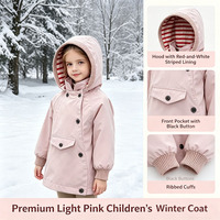 Frühling Herbst Neue Kinder-Windjacke Jungen Mädchen Outdoor Winddichte Regenfeste Jacke Kinder Abnehmbare Kapuze Jacke Langer Freizeit-Reißverschluss