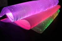 Tissu en fibre optique LED RGBW, matière textile luxueuse et lumineuse pour robes, rideaux, banquets, mariages, restaurants