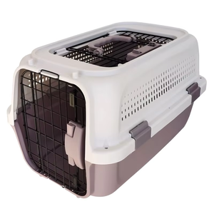Kingtale Luxo Portable Dog Carrier Gaiola De Aço Inoxidável Quadro De Plástico Porta De Fio De Rolamento 50pcs Design Sólido <span class=keywords><strong>4</strong></span> Estações De Viagem - Product Image 1
