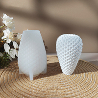 Moule en résine DM1379 pour pot de fleurs à écailles de dragon, moule en silicone 3D fait main pour vase à écailles de serpent, pour la création d'œuvres d'art en plâtre et béton
