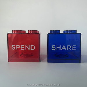 <span class=keywords><strong>Tirelire</strong></span> en plastique <span class=keywords><strong>Lego</strong></span> personnalisable avec logo, blocs empilables colorés, pour enfants, vente en gros - Product Image 2