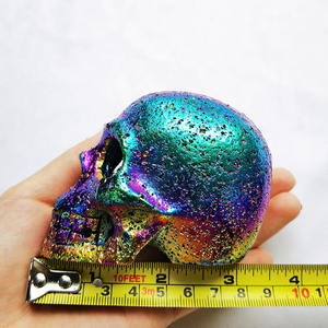 Teschi in Lava di Titanio Aura, <span class=keywords><strong>Pietre</strong></span> Preziose Intagliate, Teschi Cavi per Decorazione Casa e Paralume - Product Image 5