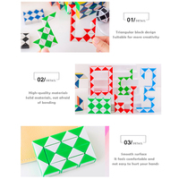 Enfants éducatifs 24 Sections torsion Puzzle règles adultes soulagement du Stress jouet bureau voyage décompression Fidget magique serpent Cube