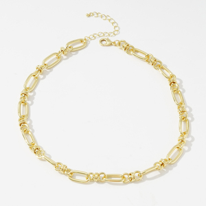 Senso del design di vendita caldo indipendentemente dal genere collana in acciaio inossidabile placcato oro 18k - Product Image 5