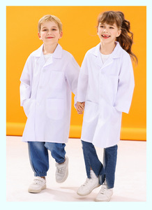 HBCチャイルドホワイトコート科学実験スーツ個人安全医師の制服幼稚園小学校パフォーマンスコスチューム - Product Image 2