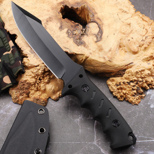 Couteau tactique à lame fixe pour la chasse, le camping, la <span class=keywords><strong>survie</strong></span> et le bushcraft, avec manche en ABS et étui Kydex - Product Image 4