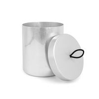 Récipient métallique vide cosmétique en métal Pot en aluminium noir mat Boîtes de conserve vides en aluminium Boîtes à bougies en métal