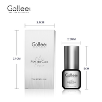 Gollee percent-botella de pegamento para pestañas, pegamento para extensiones de pestañas, resistente al aceite, 0,5 segundos